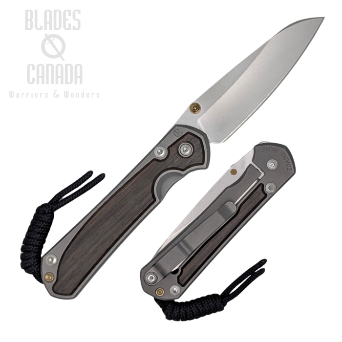 (image for) Chris Reeve Small Sebenza 31 Insigo Framelock Folding Knife, Left-Handed, MagnaCut SW, Glass Blasted w/Macassar Ebony, S31-1129